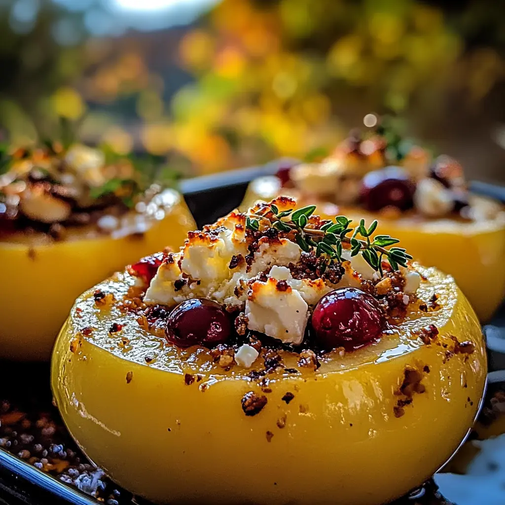 Manzanas al horno con miel y queso feta